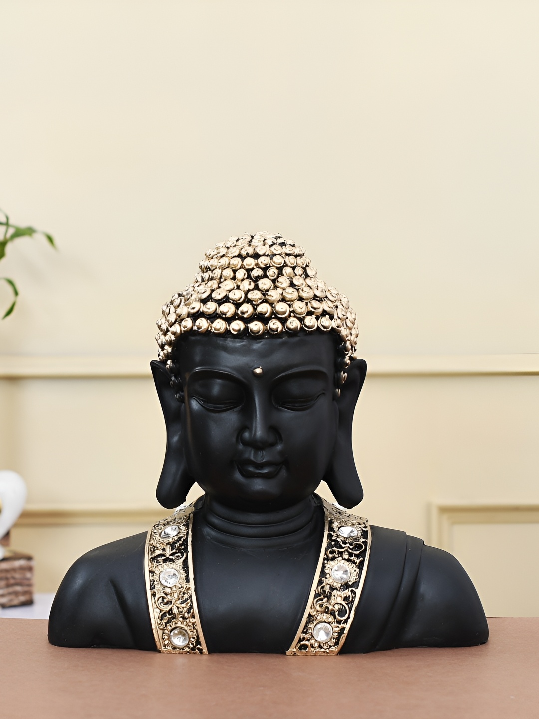 

Craft Junction Black & Gold Toned Buddha Idol Showpiece
