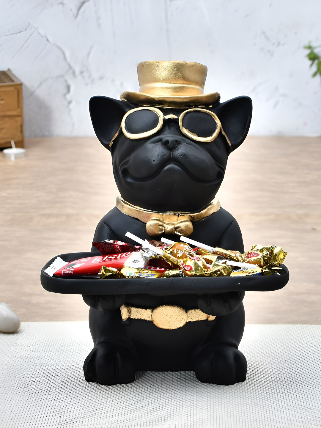

Craft Junction Black & Gold Toned Brass Decorative Showpiece