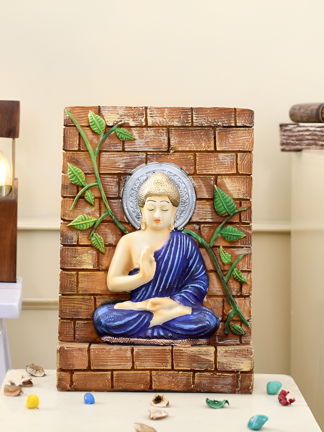 

Craft Junction Blue and Brown Buddha Idol Showpiece