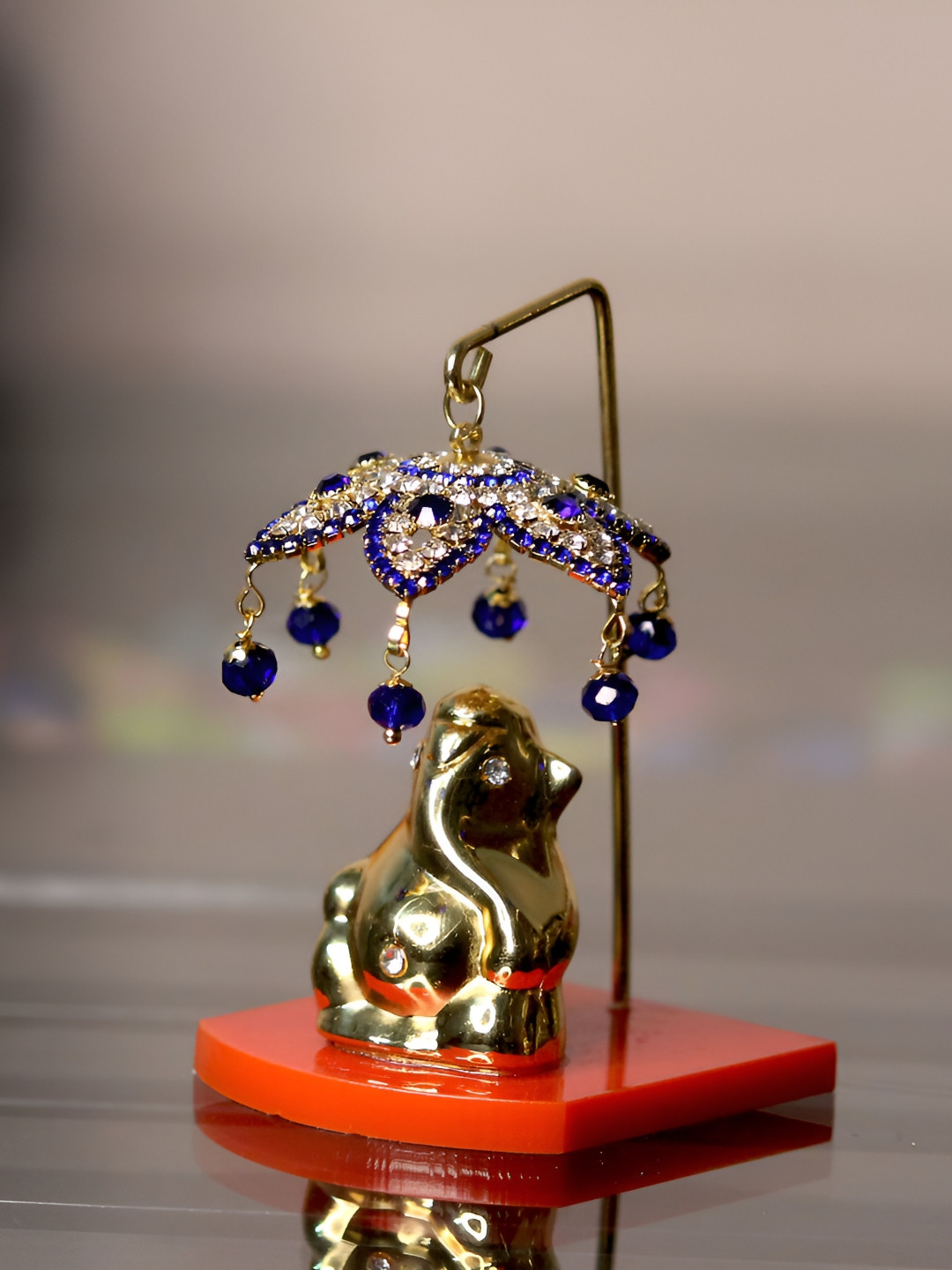 

Craft Junction Blue & Gold Toned Brass Decorative Showpiece
