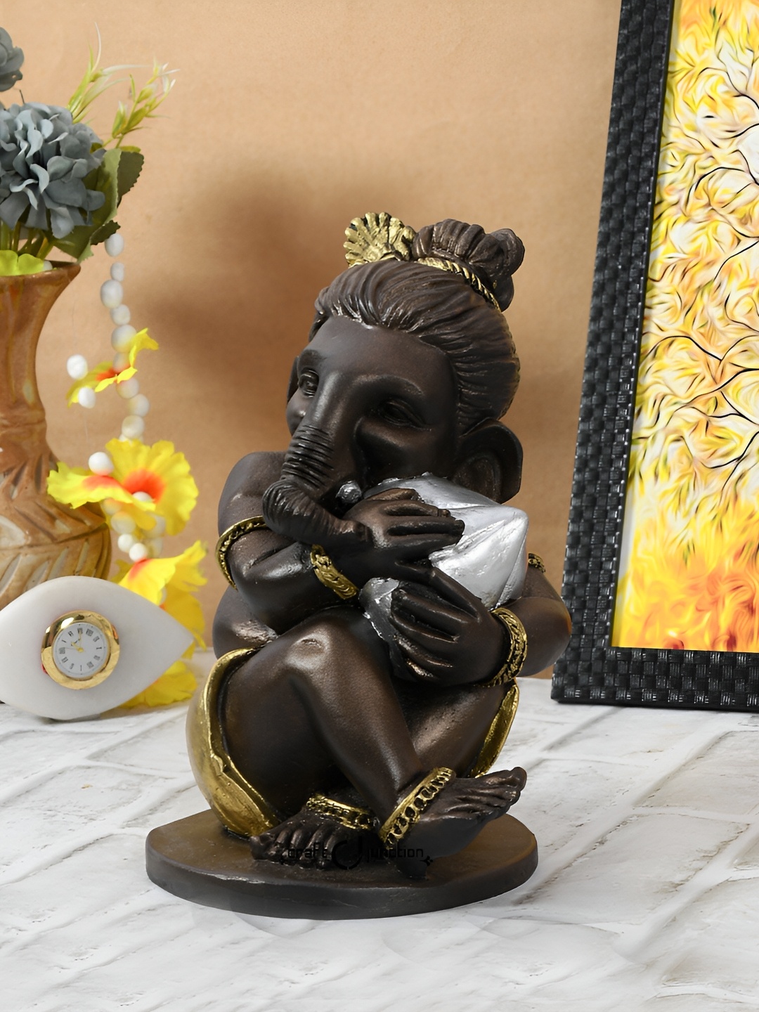 

Craft Junction Black Polyresin Religious Showpiece, Brown