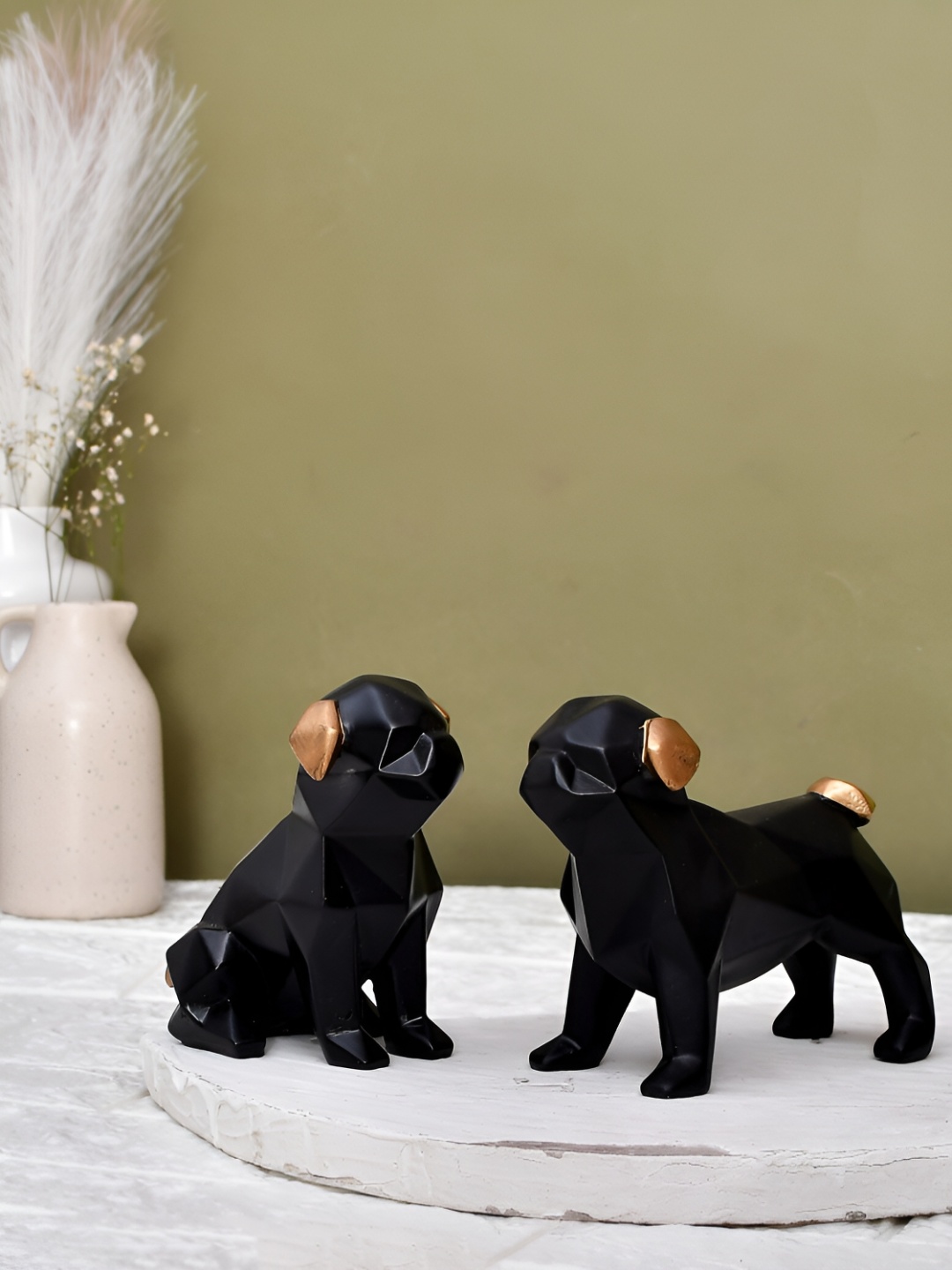 

Craft Junction Black & Gold Toned Birds and Animals Figurine Decorative Showpiece