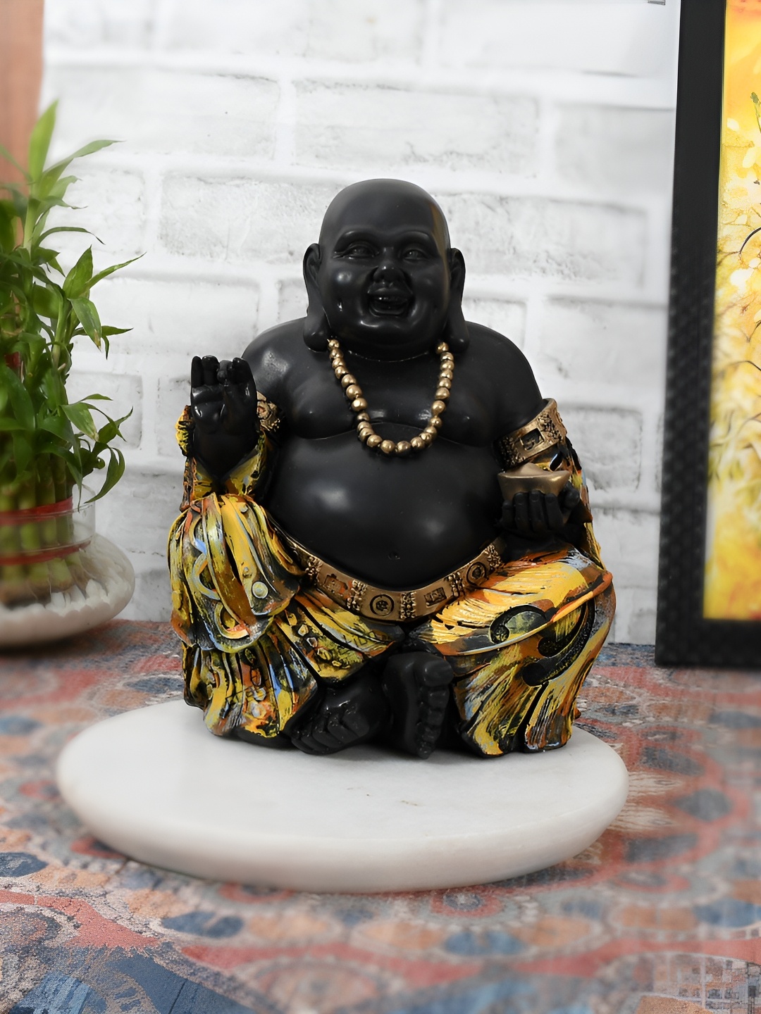

Craft Junction Black & Gold Toned Buddha Decorative Showpiece