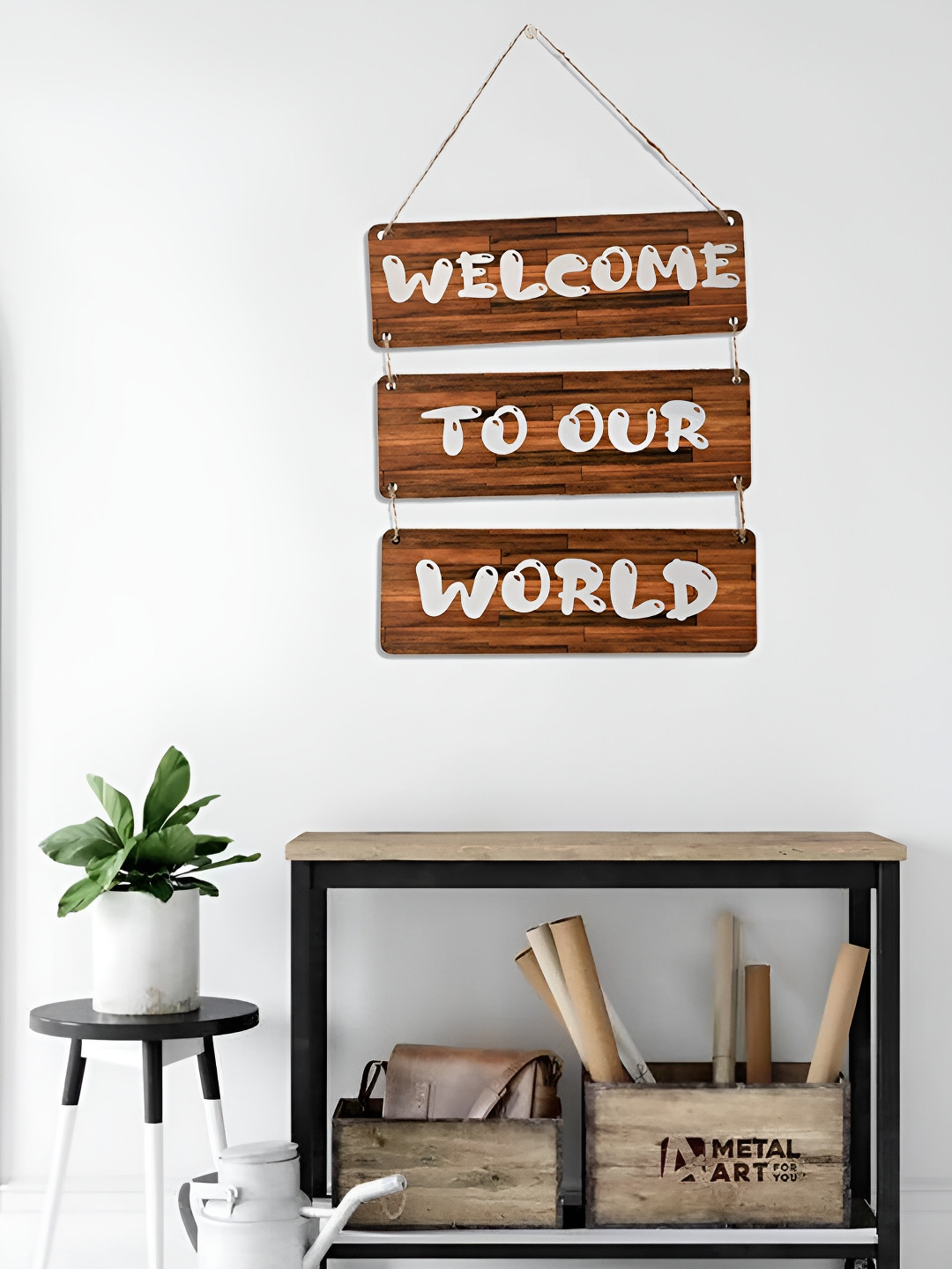 

Craft Junction Brown and White Decorative Wall Hanging