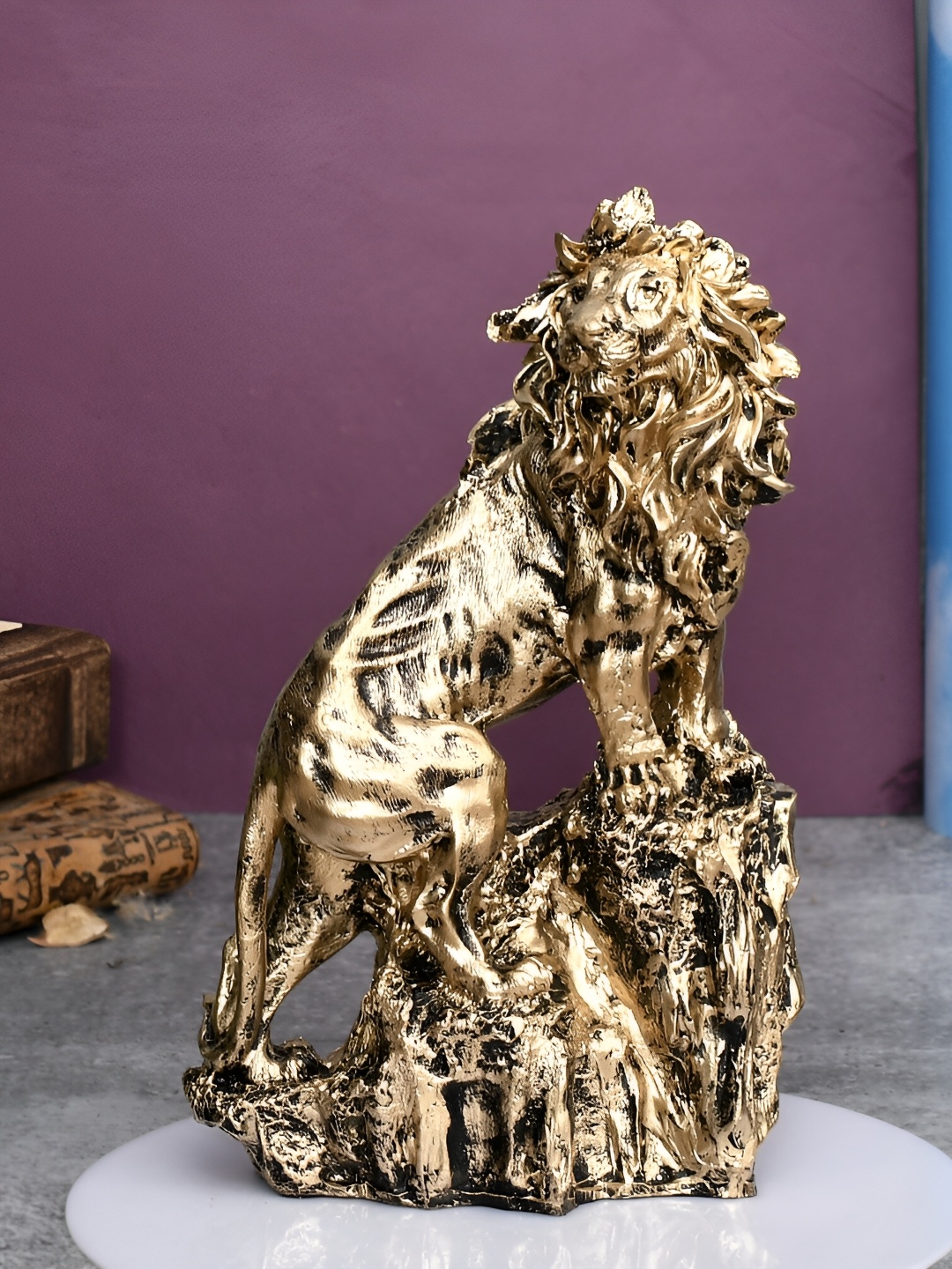 

Craft Junction Gold-Toned Polyresin Birds And Animals Small Idol Showpiece