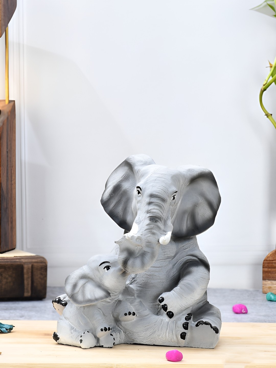 

Craft Junction Grey Elephant Pair Showpiece