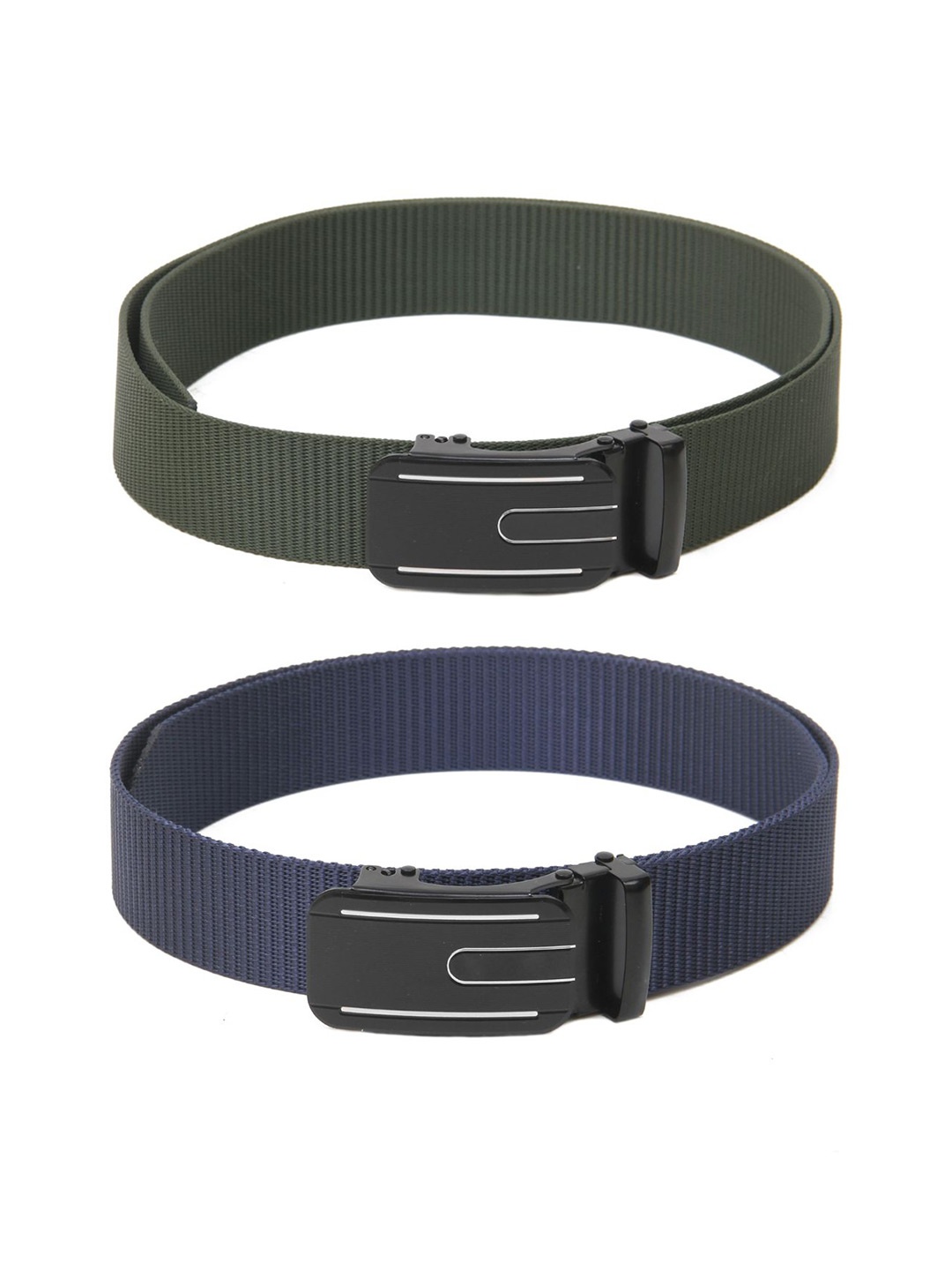 

Calvadoss Boys Set Of 2 Textured Belt, Green