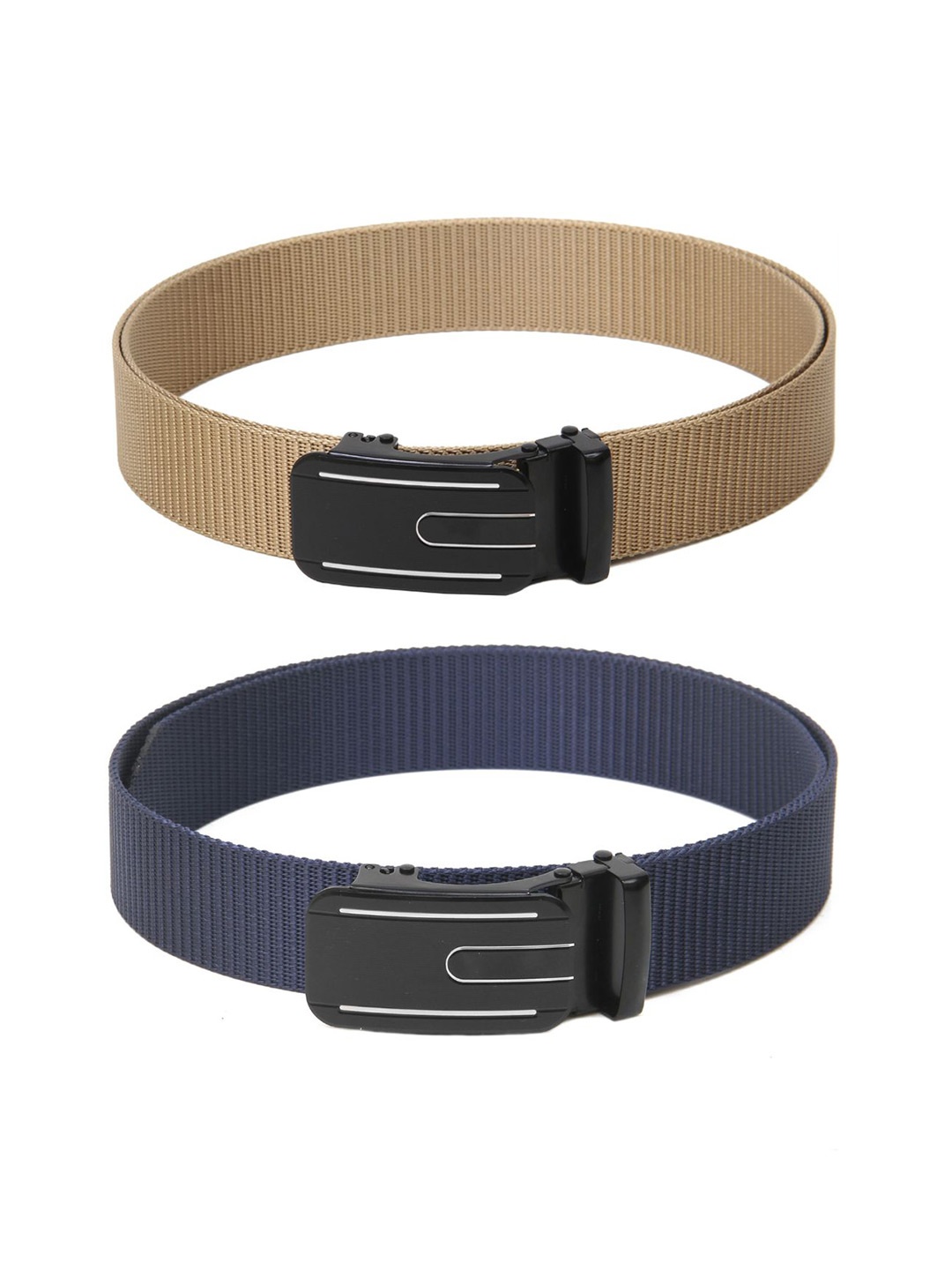 

Calvadoss Boys Set Of 2 Textured Canvas Belts, Beige