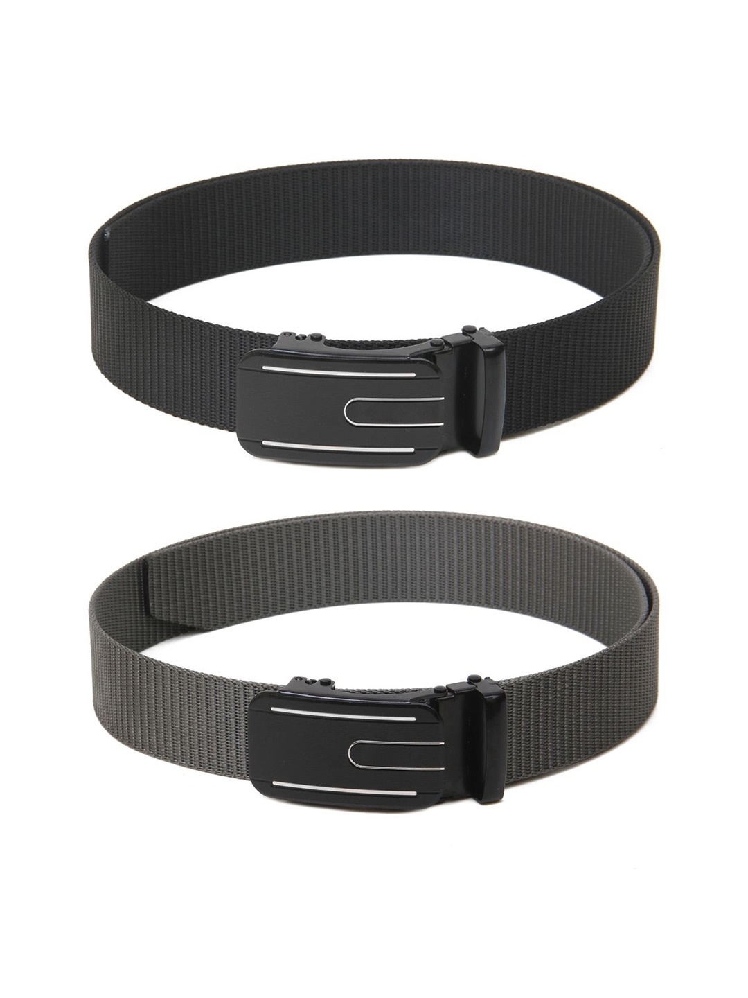 

Calvadoss Boys Set Of 2 Textured Belts, Black