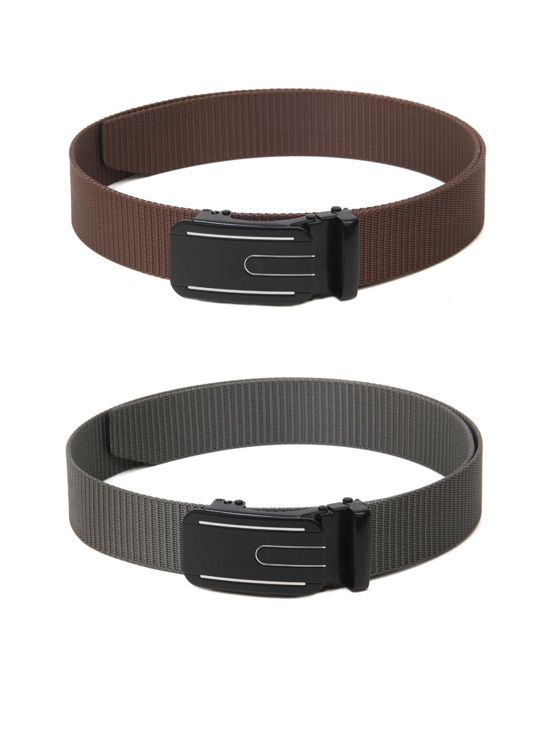

Calvadoss Women Set of 2 Textured Belts, Brown