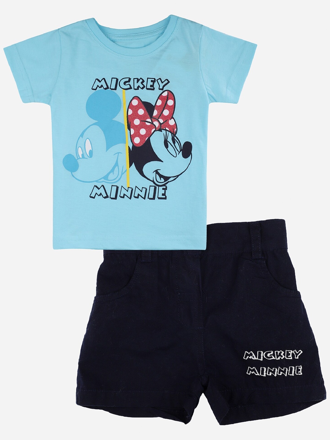 

Bodycare Kids Girls Minnie & Friends Printed T-shirt With Short, Blue