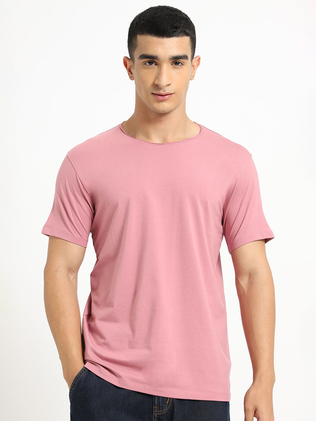 

Banana Club Regular Fit Crew Neck Regular Sleeves T-shirt, Pink