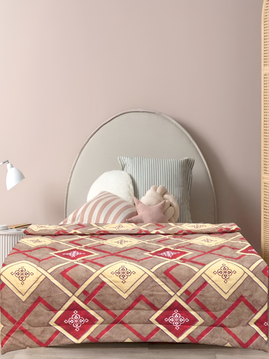 

Supreme Home Collective Brown Printed AC Room Cotton 300 GSM Single Bed Comforter