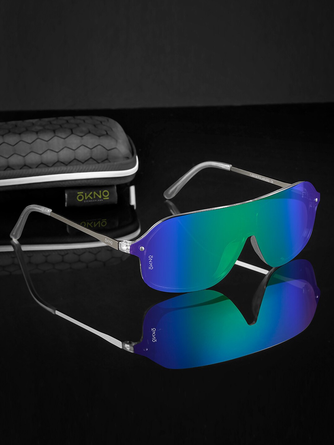 

Eyewearlabs Skye Unisex Shield Sunglasses with Polarised Lens ELOKSkyeJHC3, Blue