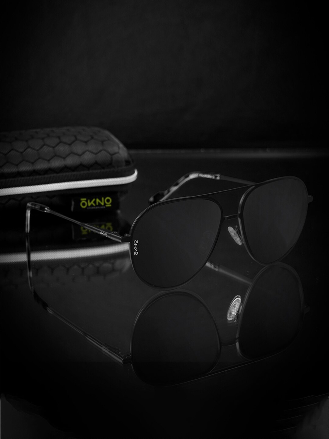 

Eyewearlabs Nico Unisex Aviator Sunglasses with Polarised Lens ELOKNicoSntC1, Black