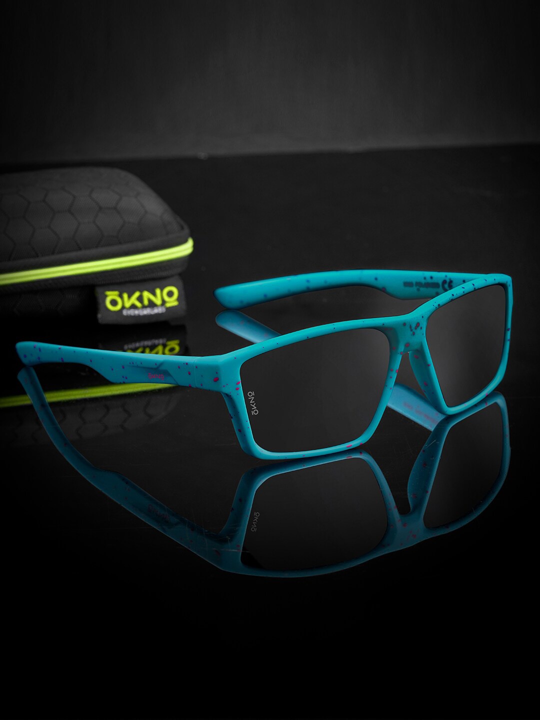 

Eyewearlabs Norg Unisex Rectangle Sunglasses with Polarised Lens ELOKNorgFKC6, Black