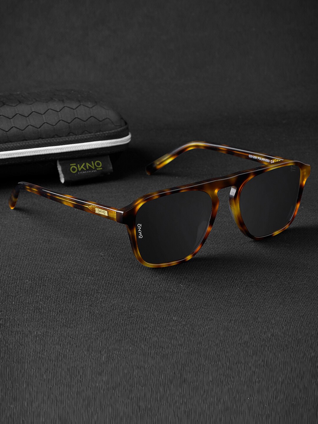 

Eyewearlabs Unisex Square Sunglasses With Polarised Lens ELOKHaydnMBC7, Black