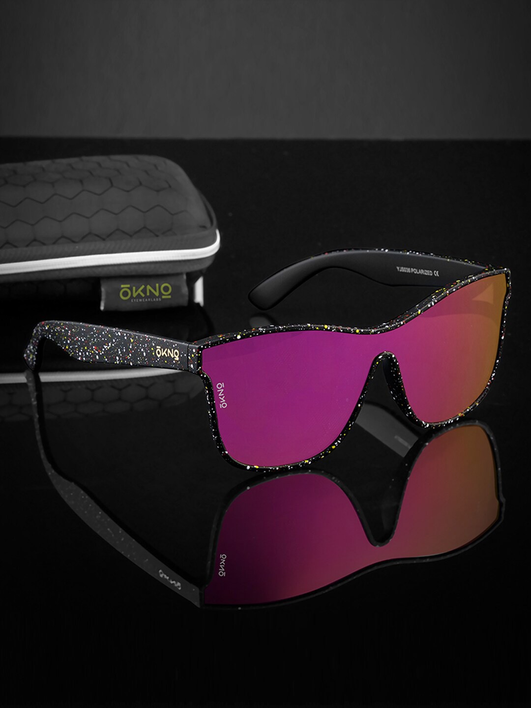 

Eyewearlabs Unisex Rectangle Sunglasses with Polarised Lens ELOKNorvikJFC2, Purple