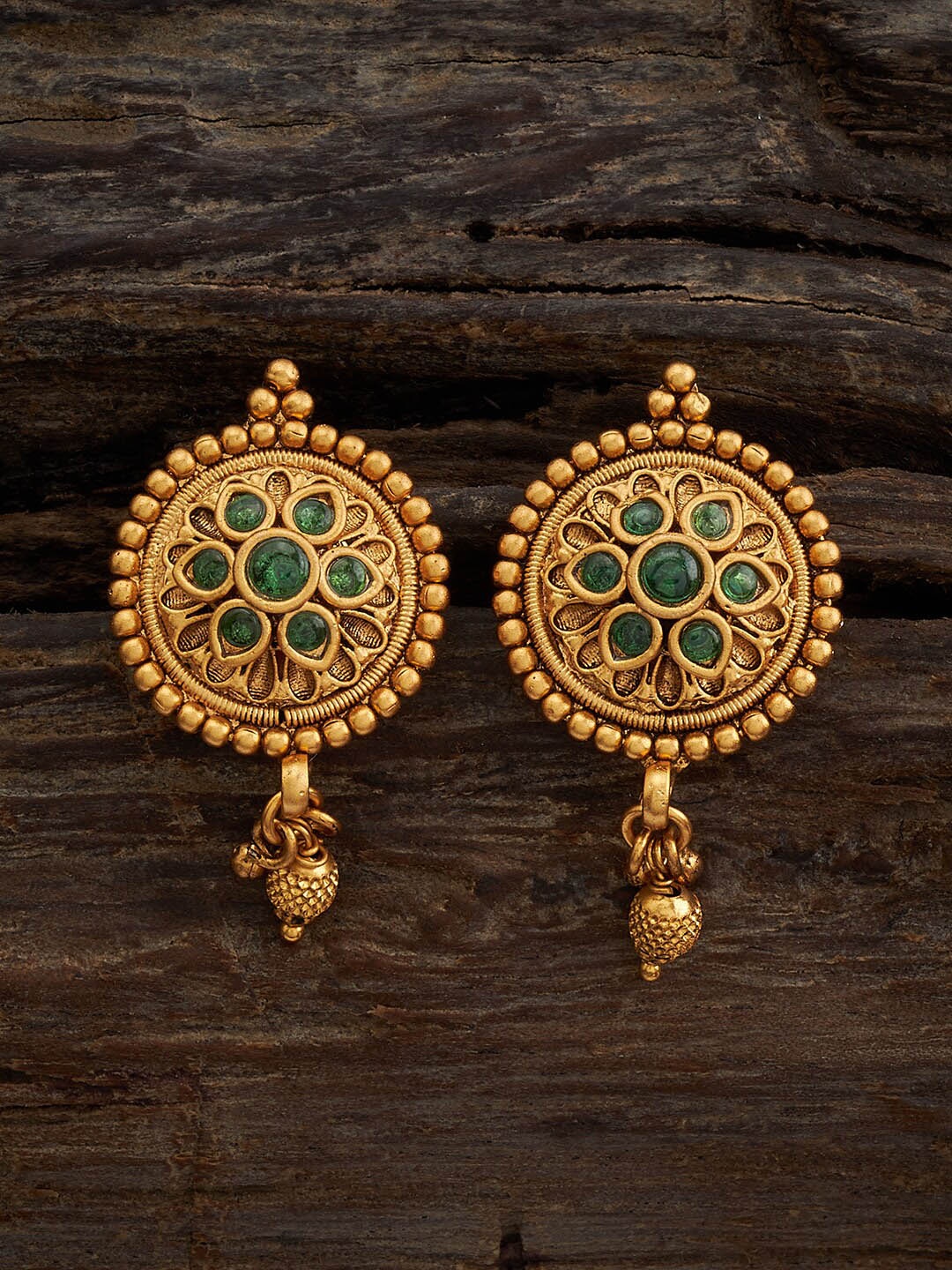 

Kushal's Fashion Jewellery Contemporary Studs Earrings, Gold