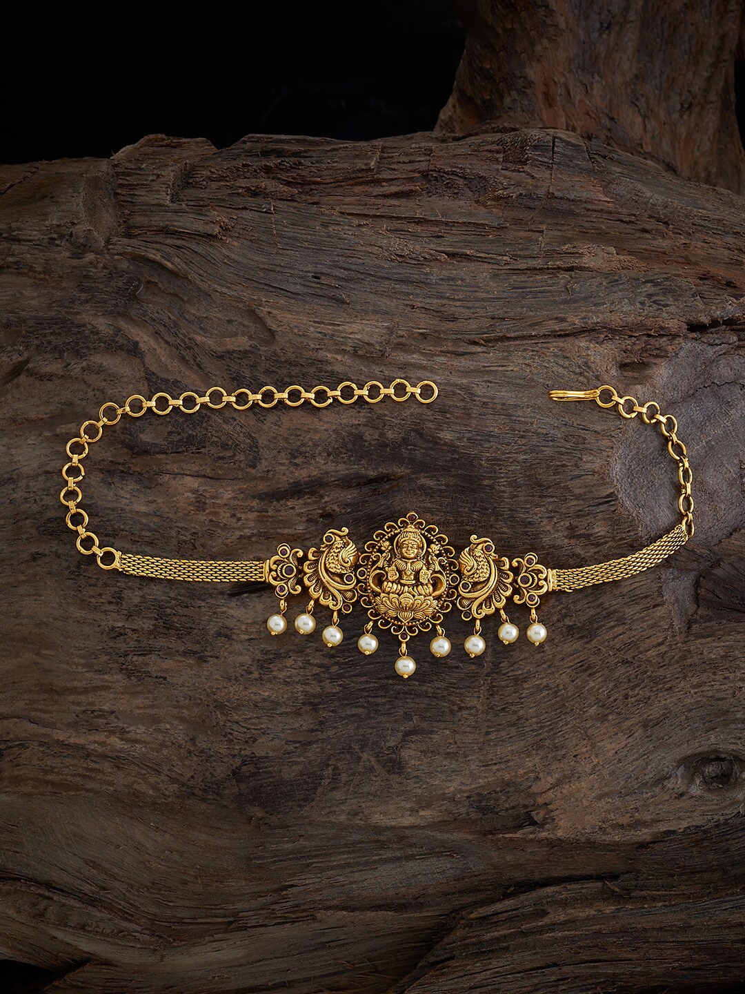 

Kushal's Fashion Jewellery Gold-Plated Antique Armlet Bracelet