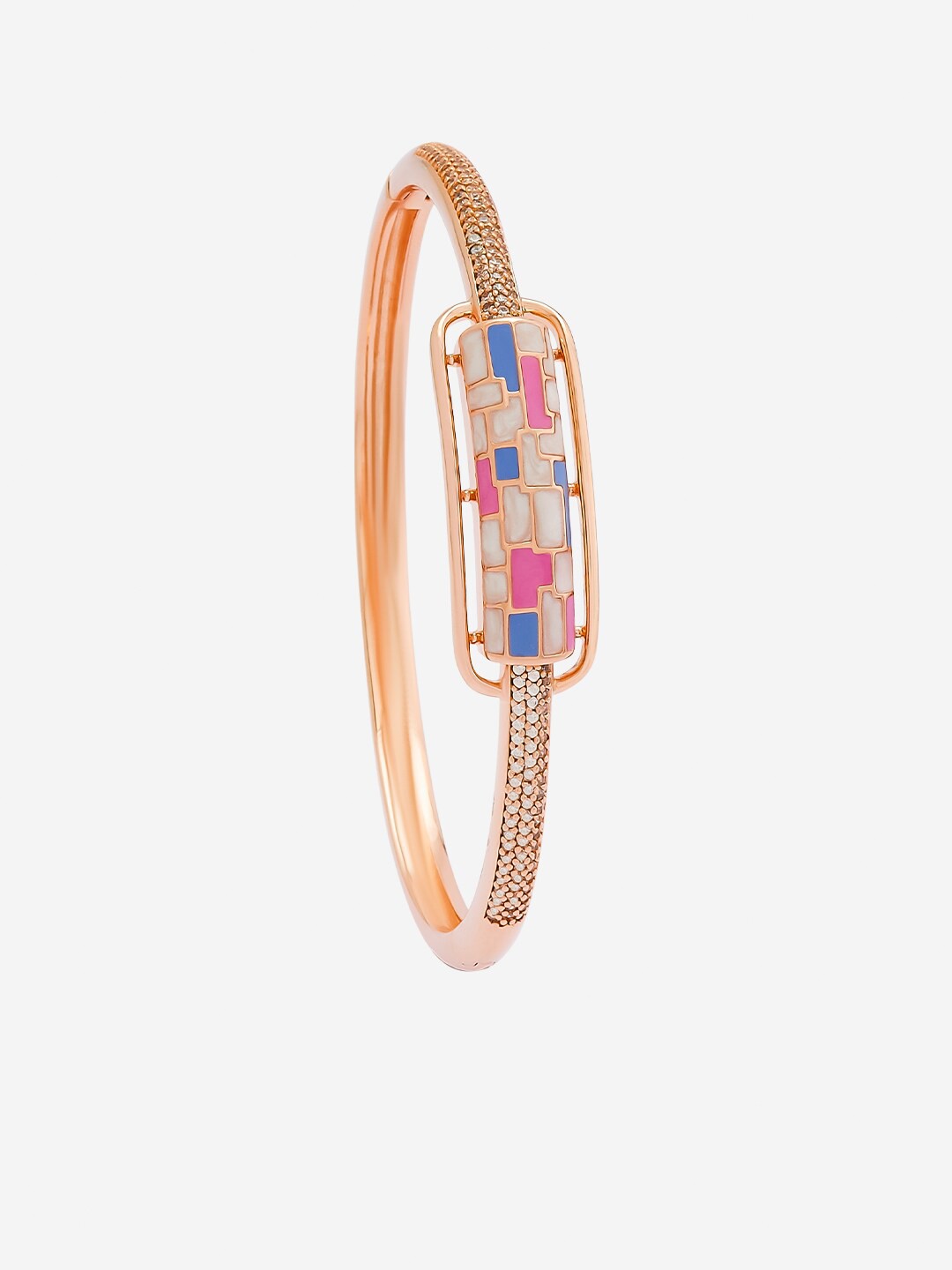 

Kushal's Fashion Jewellery Rose Gold-Plated Kada Bracelet