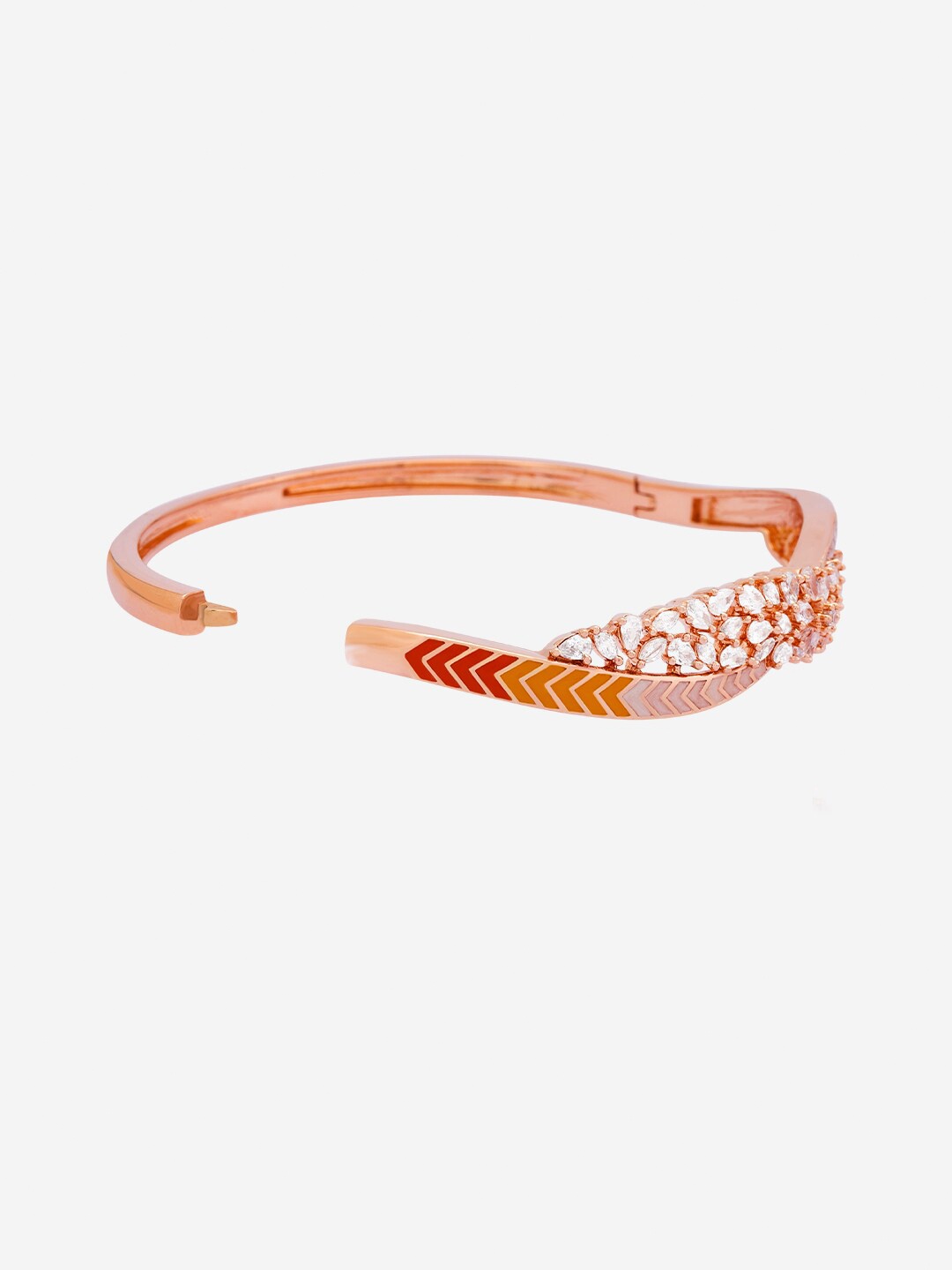 

Kushal's Fashion Jewellery Rose Gold-Plated Kada Bracelet