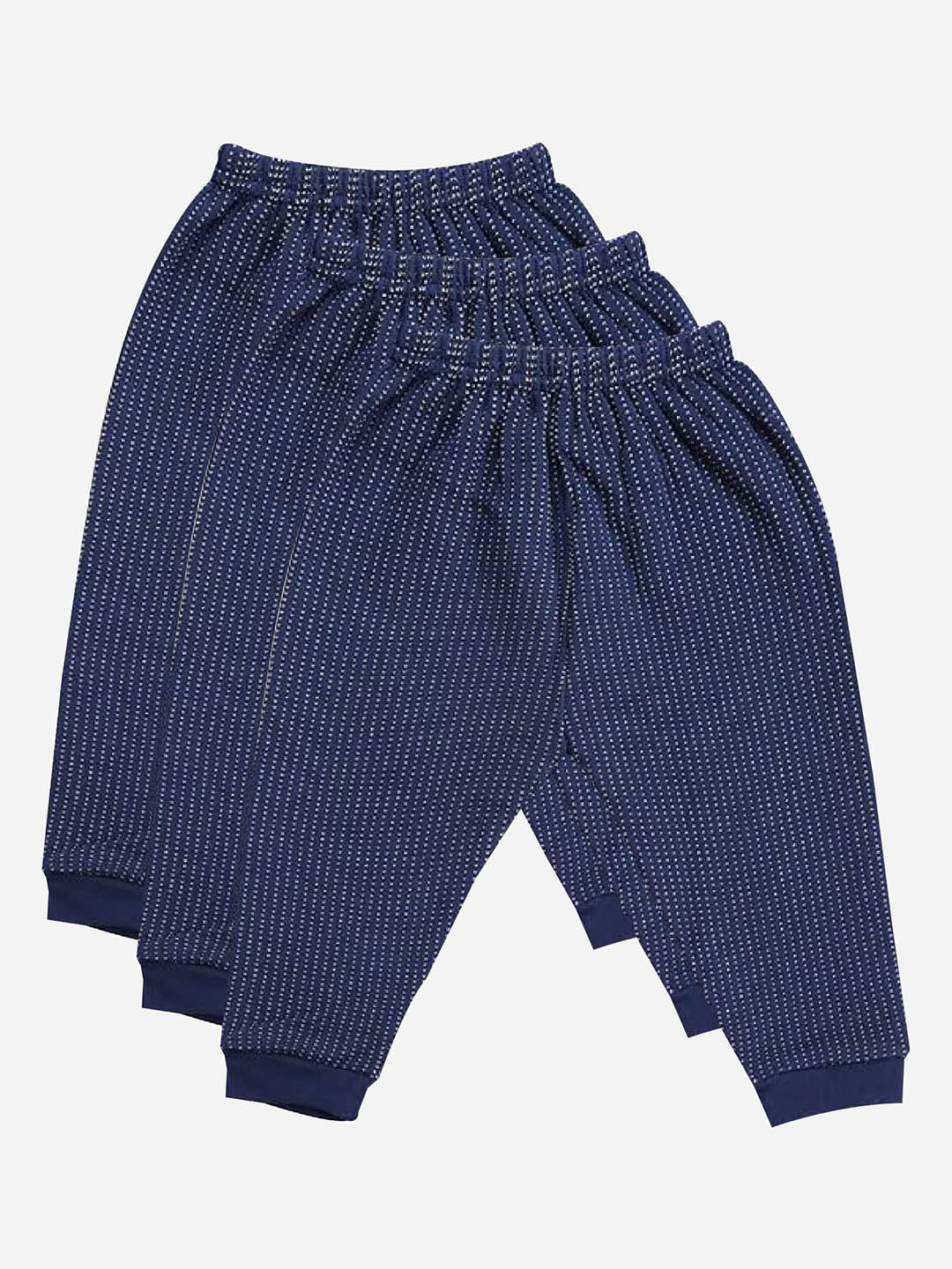

Bodycare Kids Infant Boys Pack Of 3 Printed Cotton Thermal Bottoms, Navy blue