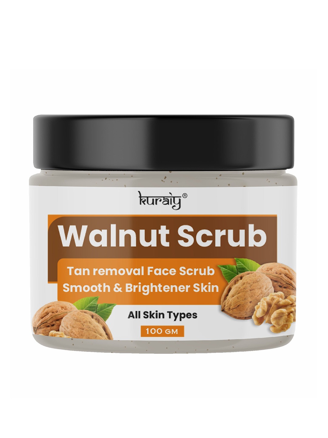 

KURAIY Walnut Scrub For Tan & Blackheads Removal - 100g, White