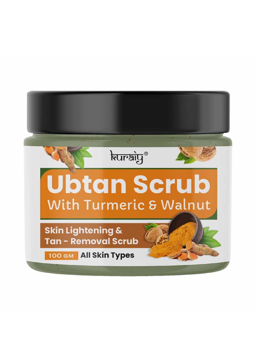 

KURAIY Set Of 2 Ubtan Scrub With Turmeric & Walnut - 100g Each, White