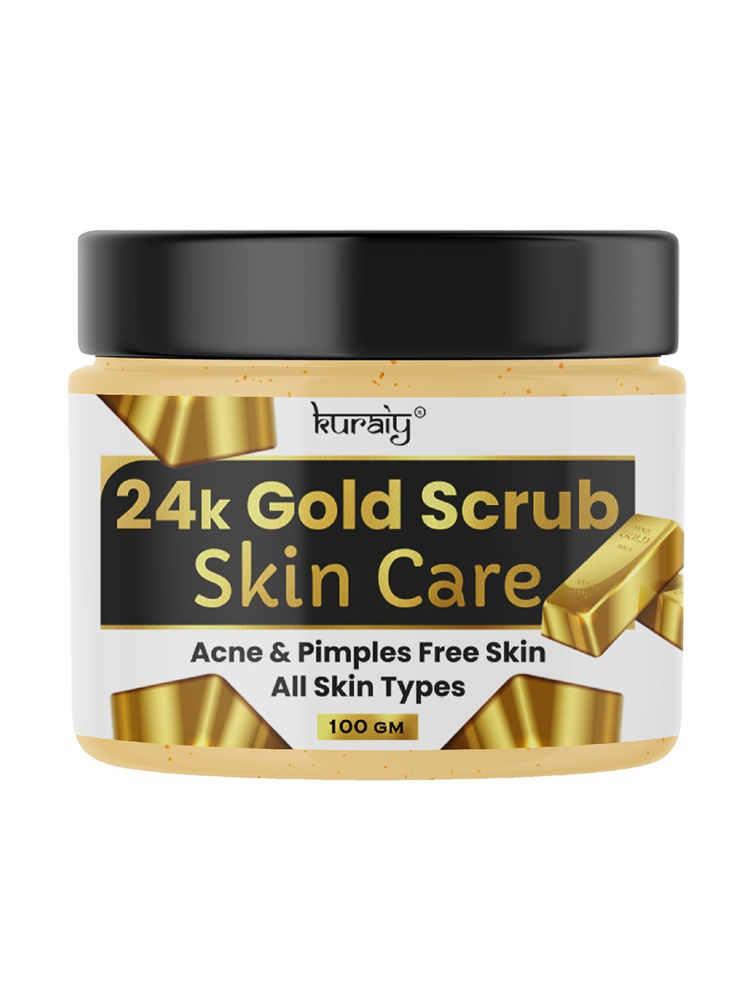 

KURAIY 24K Gold Face Scrub For Acne & Pimples Free Skin - 100gm, White