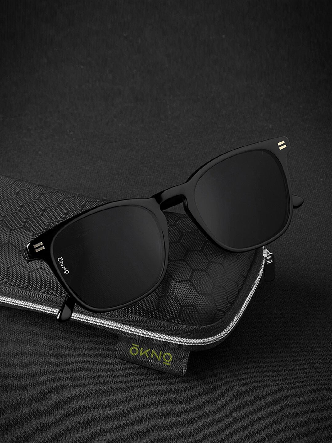 

OKNO Unisex Square Sunglasses with Polarised Lens OKCarterMBC3, Black