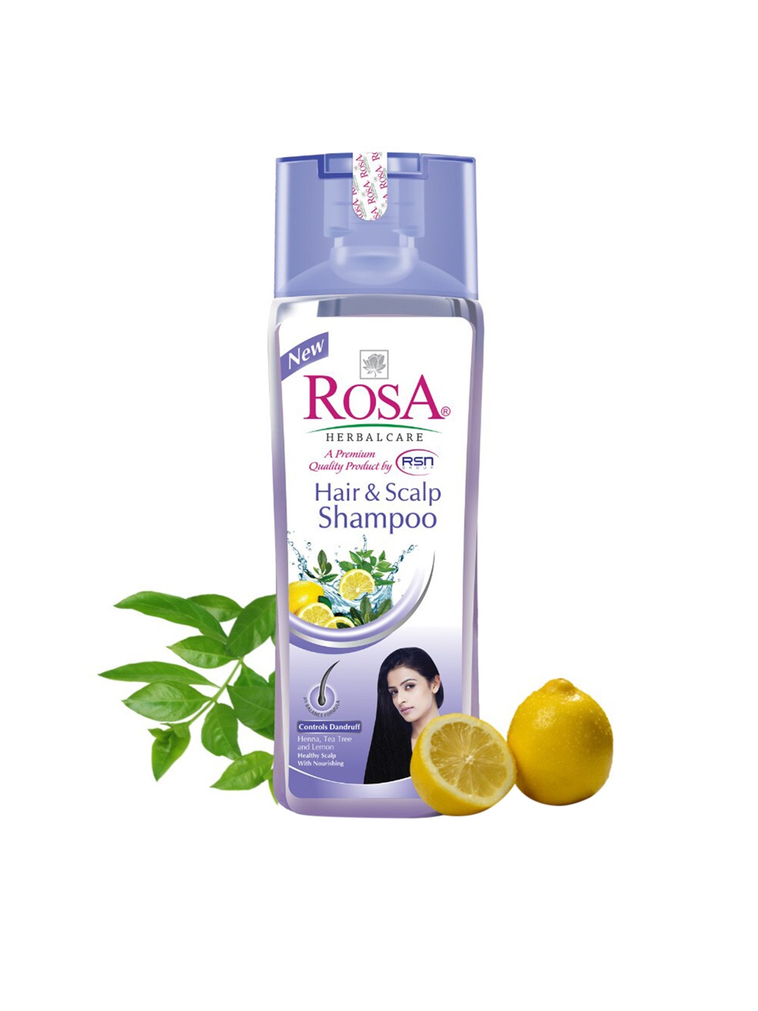 

ROSA Hair & Scalp Shampoo With Tea Tree Oil & Lemon For Dandruff Control -1L, Purple