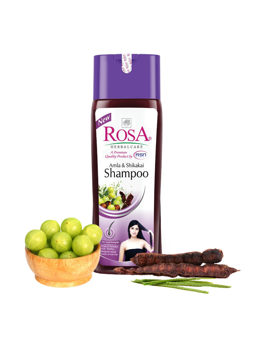 

ROSA Amla & Shikakai Shampoo With Reetha For Long & Strong Hair-100ml, Purple