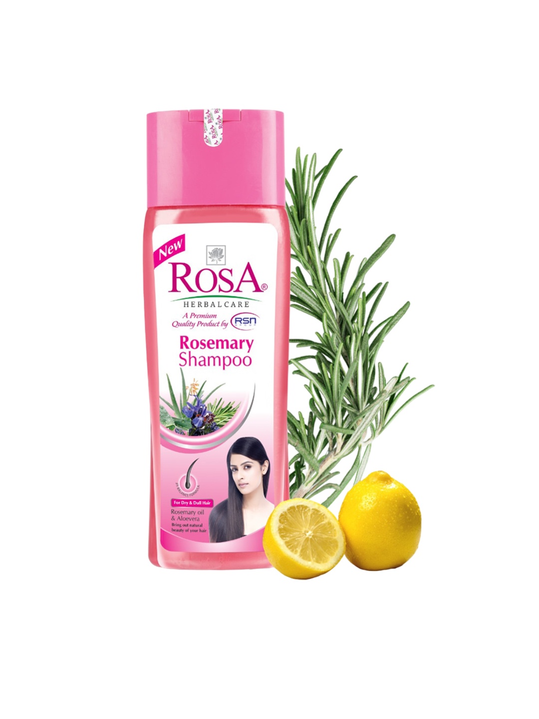 

ROSA Rosemary Shampoo For Dry & Dull Hair - 500ml, Pink