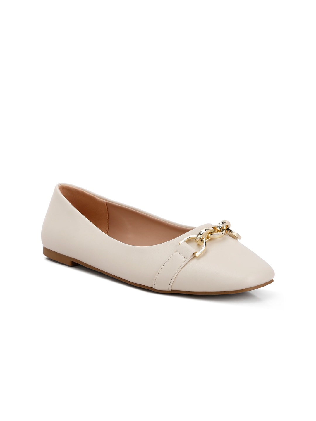 

London Rag Square Toe Ballerinas, Beige