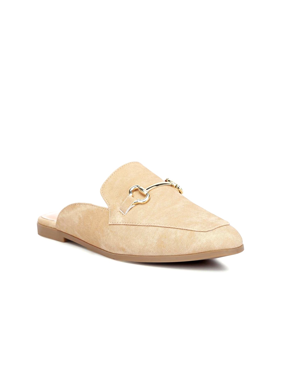 

London Rag Textured Round Toe Mules, Beige