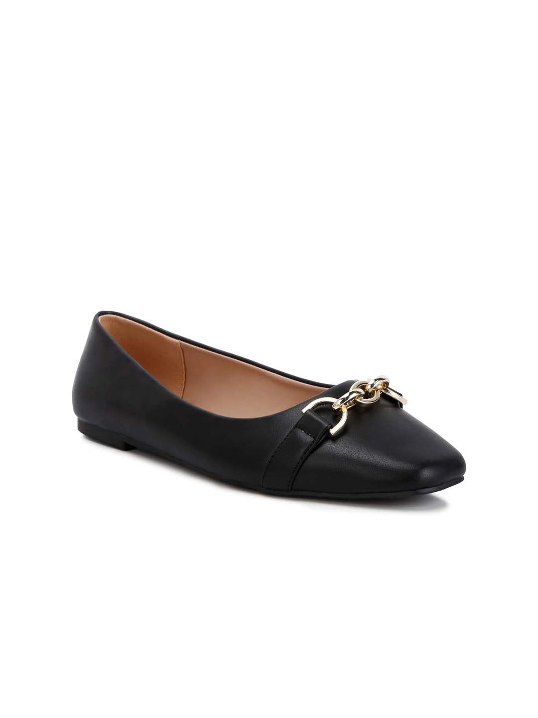 

London Rag Embellished Round Toe Ballerinas, Black