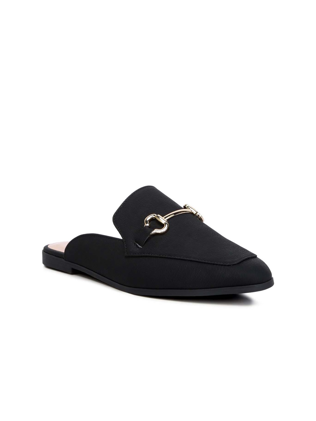 

London Rag Round Toe Mules, Black