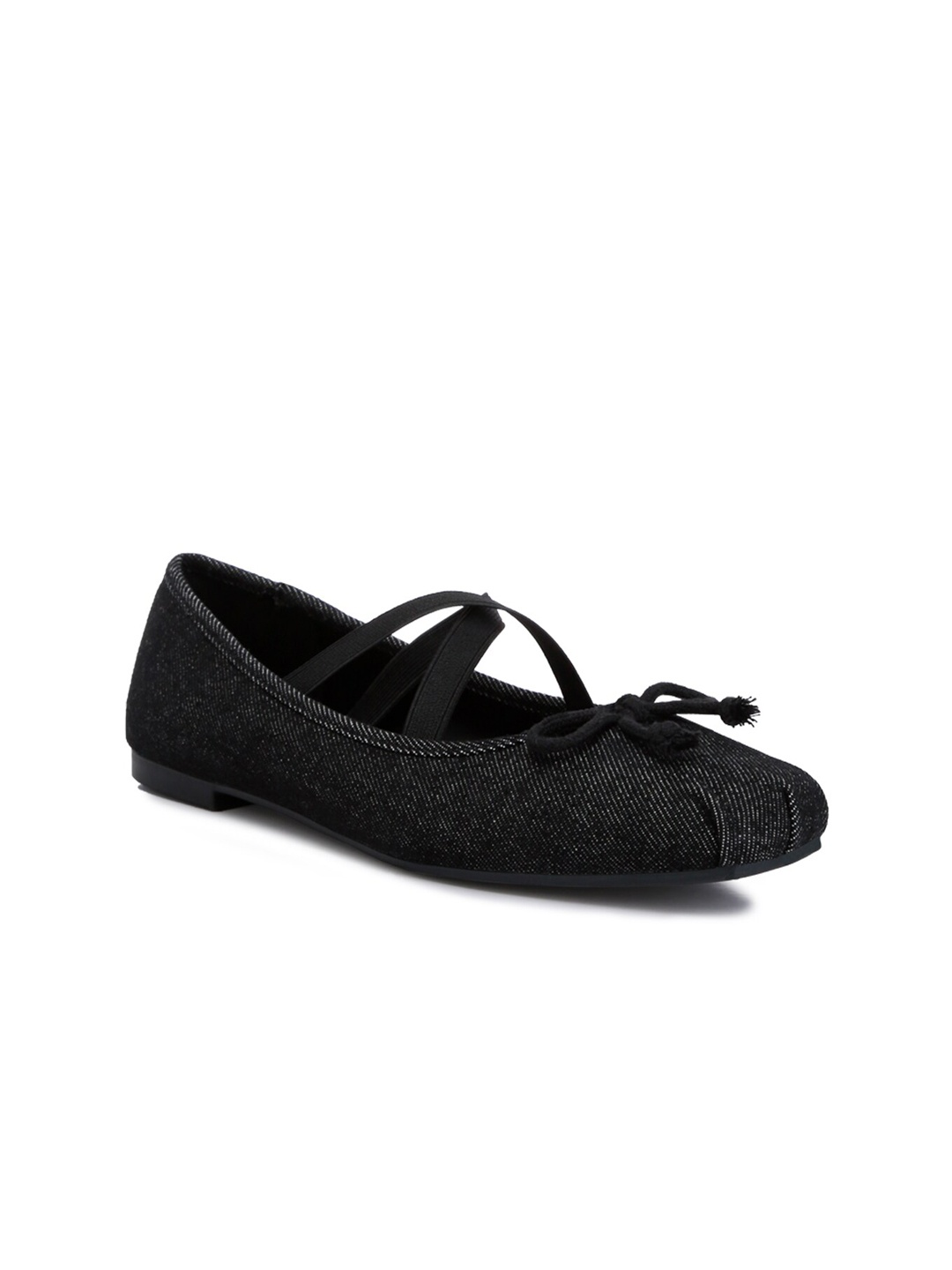 

London Rag Square Toe Ballerinas Flats, Black
