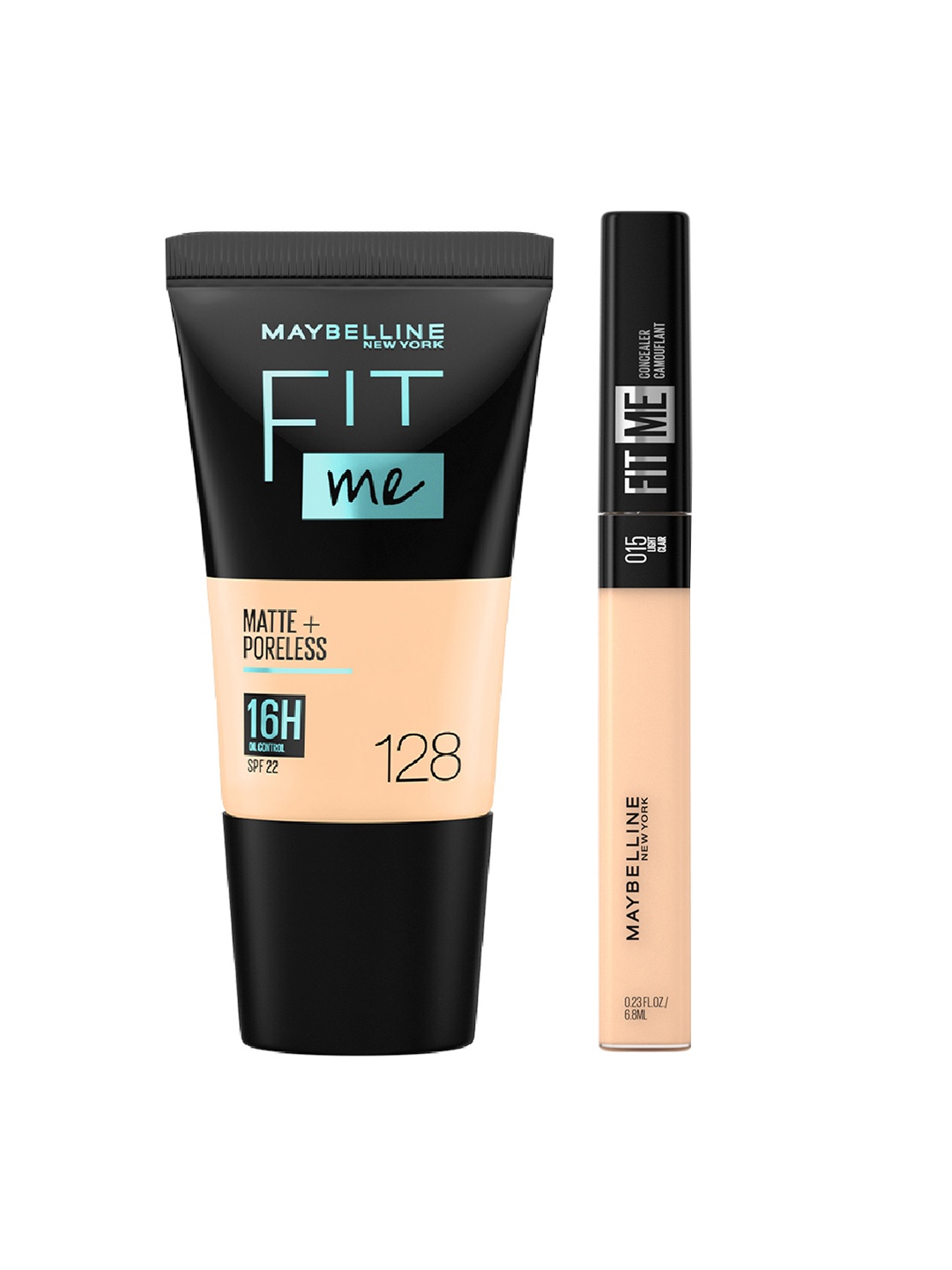 

Maybelline Set of New York Fit Me Matte+Poreless Foundation-128 + Concealer-15, Beige