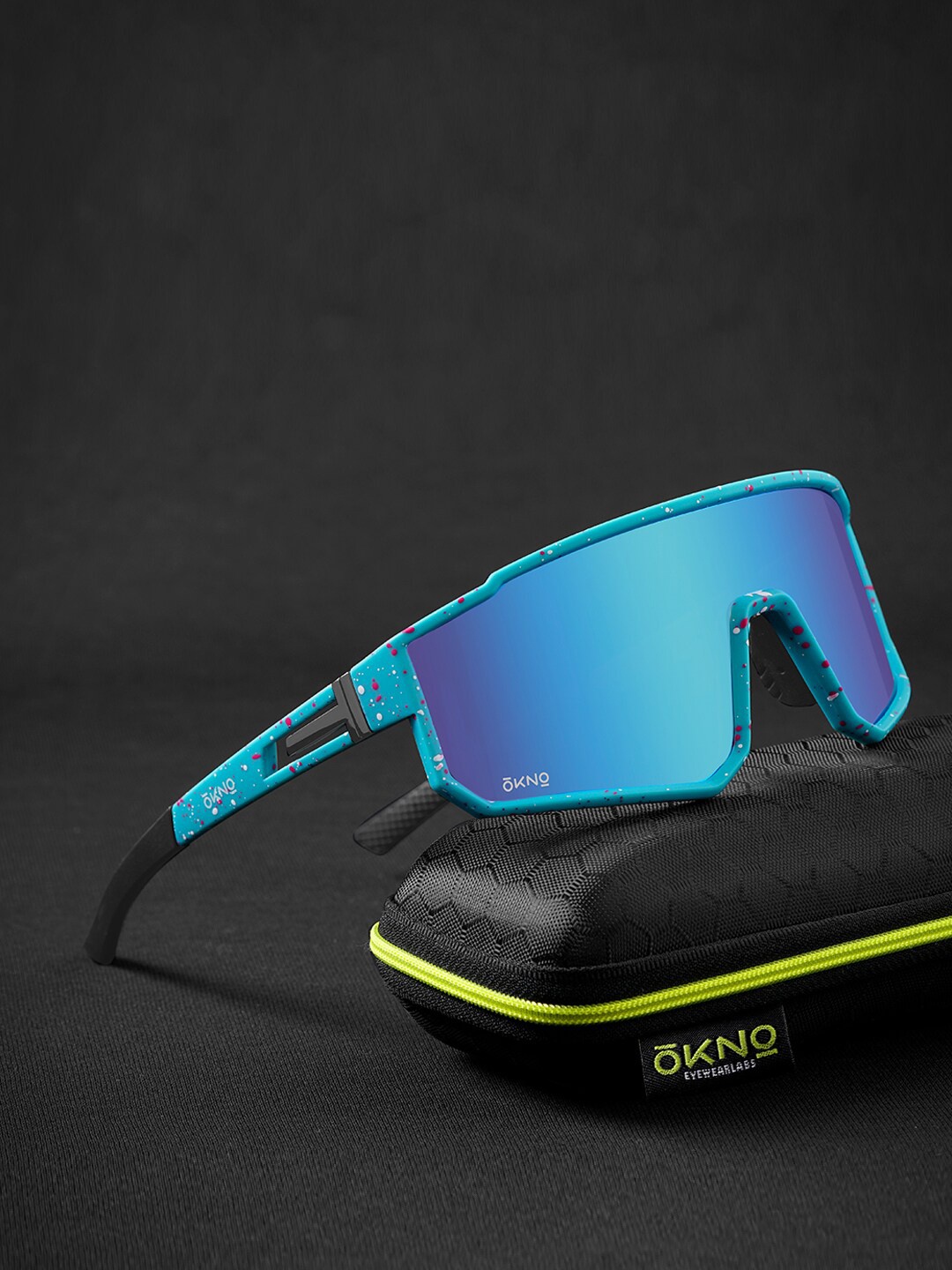 

OKNO Unisex Rectangle Sunglasses with Polarised Lens OKNORykerFKC9, Blue