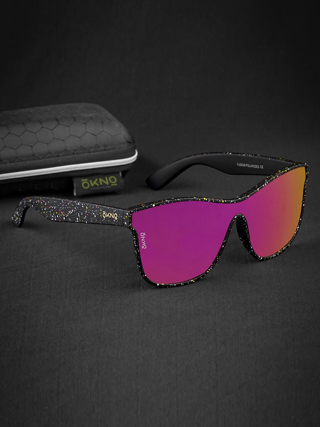 

OKNO Unisex Rectangle Sunglasses with Polarised and UV Protected Lens OKNONorvikJFC2, Purple