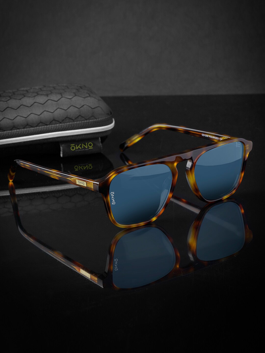 

OKNO Unisex Square Sunglasses with Polarised Lens OKNOHaydnMBC1, Blue