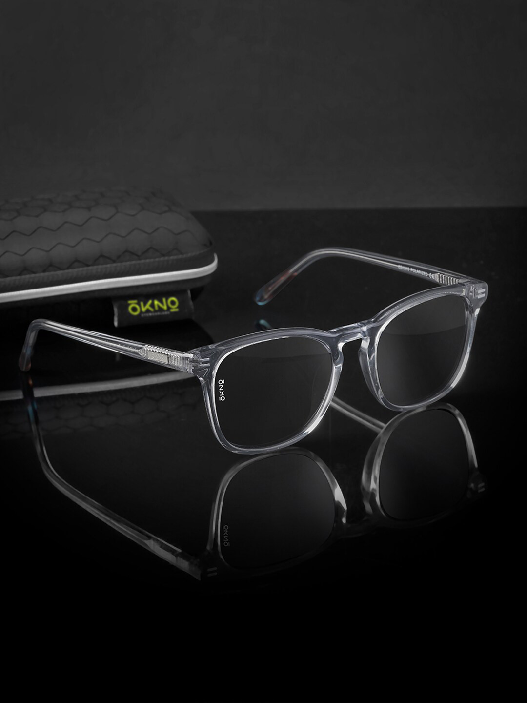 

OKNO Unisex Square Sunglasses with Polarised Lens OKNOCarterMBC5, Black