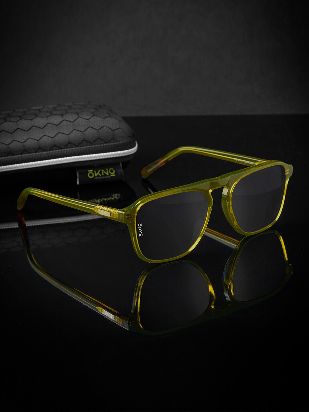 

OKNO Haydn Unisex Square Sunglasses with Polarised Lens OKNOHaydnMBC5, Black