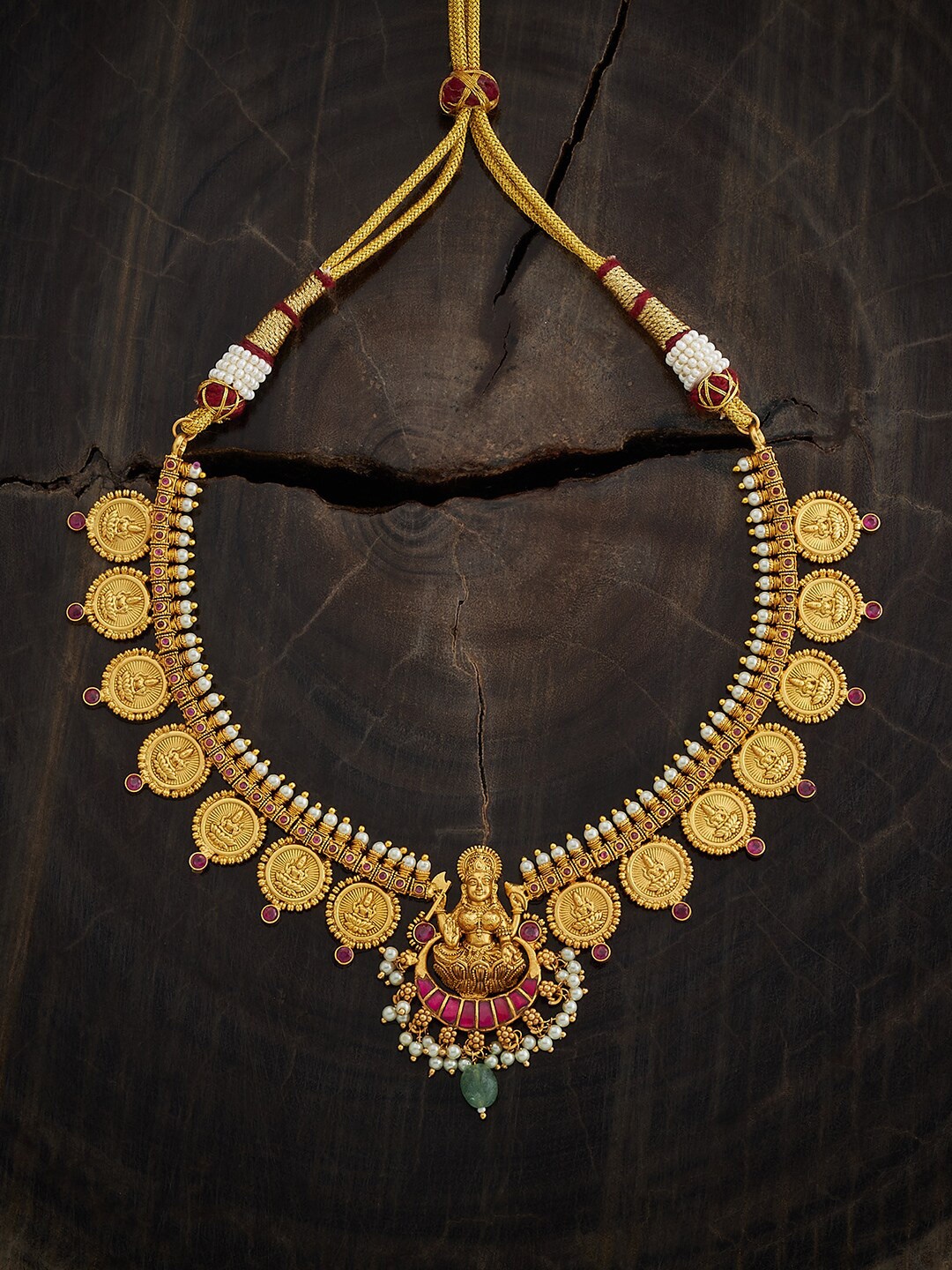 

Kushal's Fashion Jewellery Copper Gold-Plated Beads Beaded Antique Necklace