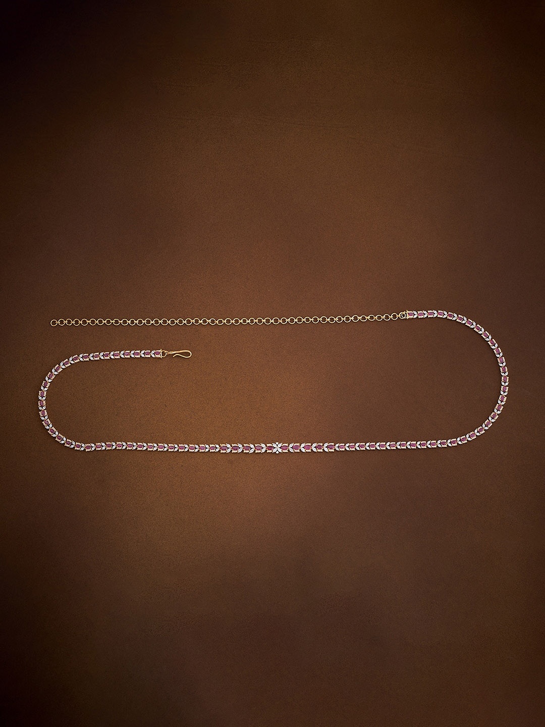 

Kushal's Fashion Jewellery Gold-Plated CZ Studded Waist Chain Saree Accessories