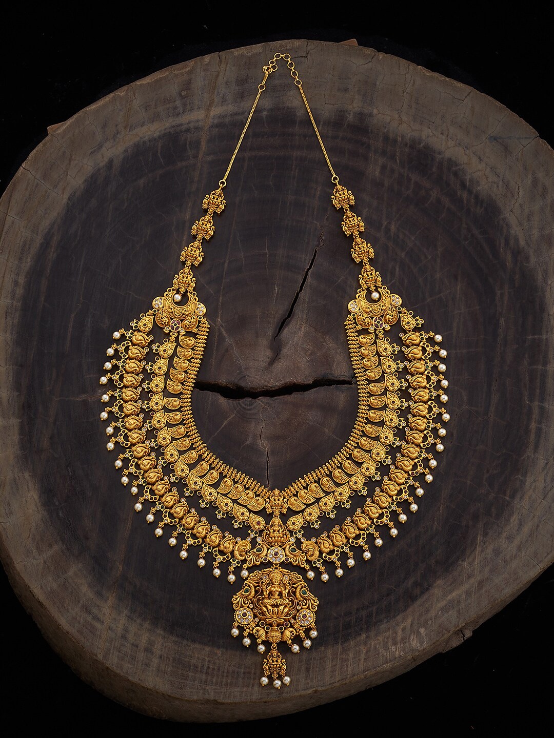 

Kushal's Fashion Jewellery Copper Gold-Plated Beads Beaded Antique Necklace