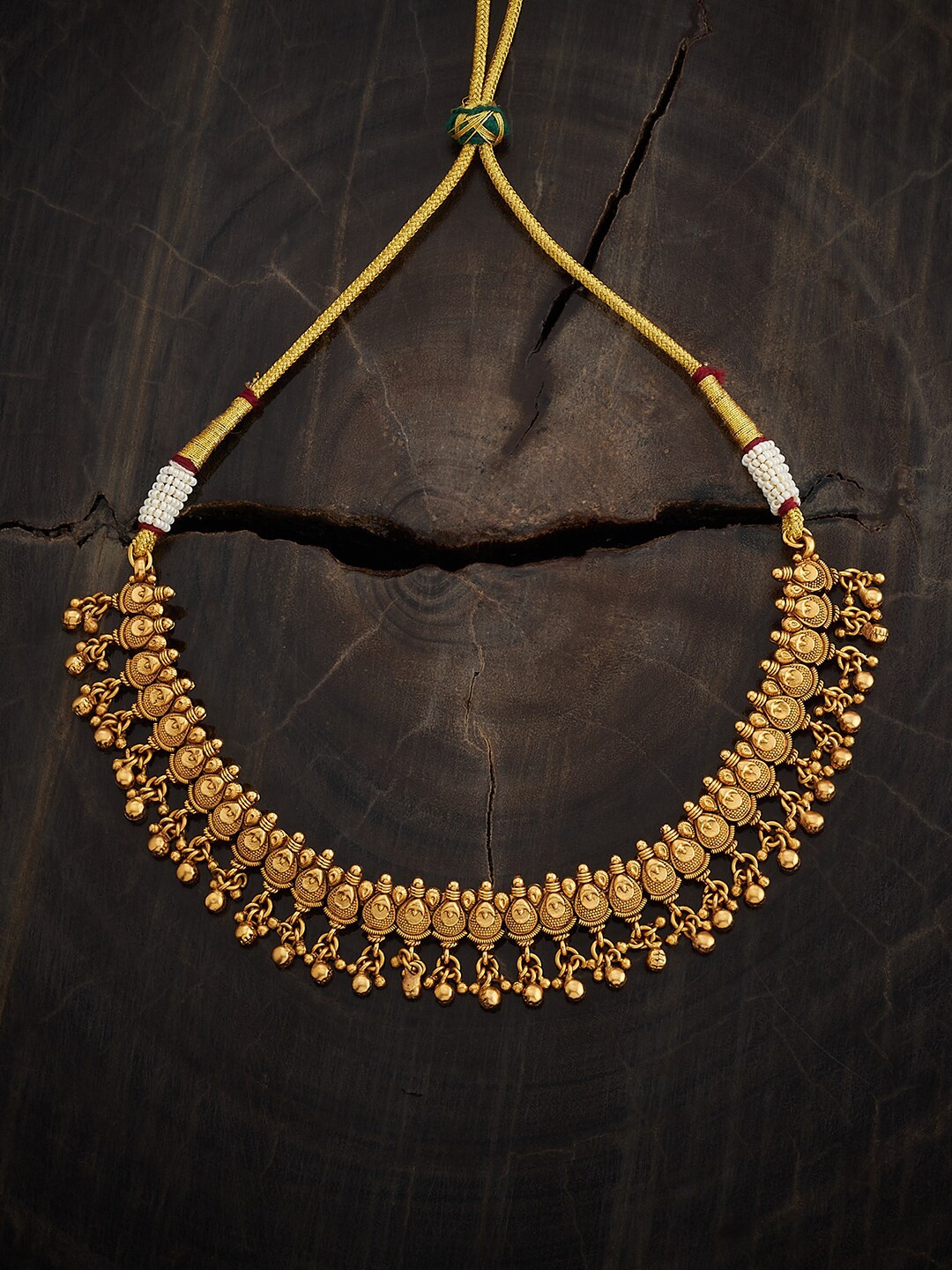 

Kushal's Fashion Jewellery Copper Gold-Plated Antique Necklace