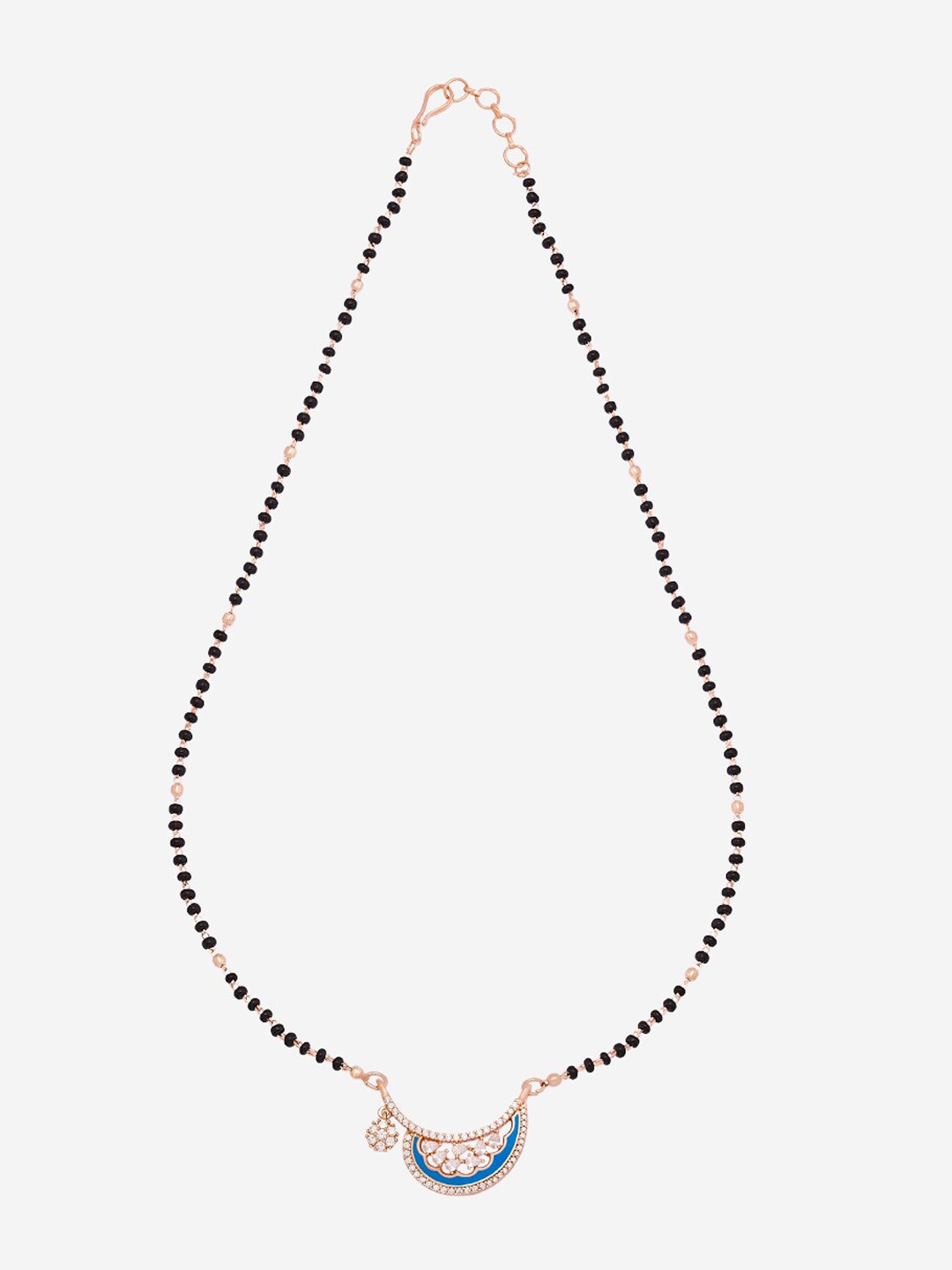 

Kushal's Fashion Jewellery Rose Gold-Plated Zircon Studded Mangalsutra